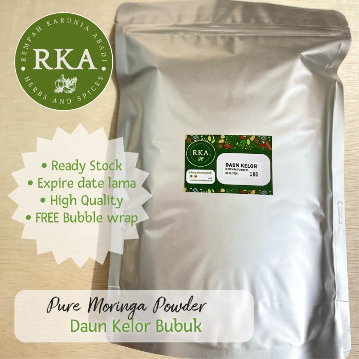 

Bubuk Daun Kelor Organik Murni 1 kg / Pure Moringa Powder Organic 1kg