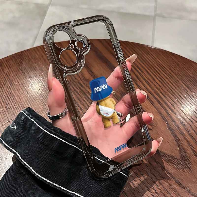 Premium TPU NASA Beruang trendi transparan soft case hp Iphone 16 Pro Max 11 PRO MAX 15 Pro Max Shoc