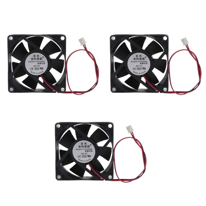 for DC Brushless Fan 70MM Cooling Fan 7025 XH2.54 2Pin PC Server CPU Cooler Radiator 70x70x25mm Dual