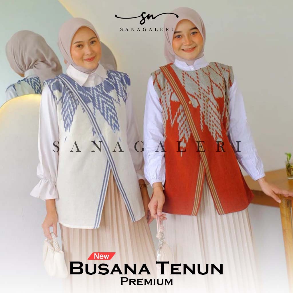 VEST INAYA, BATIK TENUN WANITA, VEST WANITA, ROMPI TENUN, ROMPI BATIK WANITA