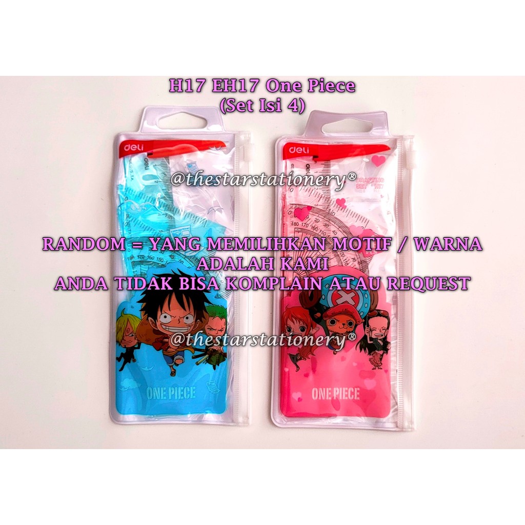 

(1 Set Isi 4 Pcs) GROSIR Penggaris Set Deli H17 One Piece / Penggaris Set Deli EH17 One Piece 4 In 1