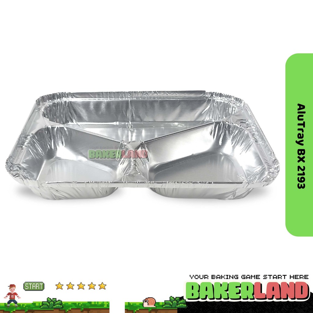 Alumunium Foil Tray Bento Sekat 3 BX 2193 / Alumunium Foil Tray Bento /  Alumunium Foil Tray BX 2193