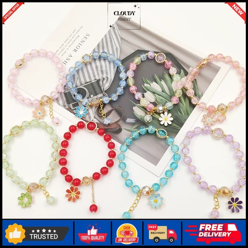 CN - PERHIASAN GELANG KRISTAL KOREAN STYLE MOTIF SUN FLOWERV / PERHIASAN GELANG TANGAN ANAK KOREAN B