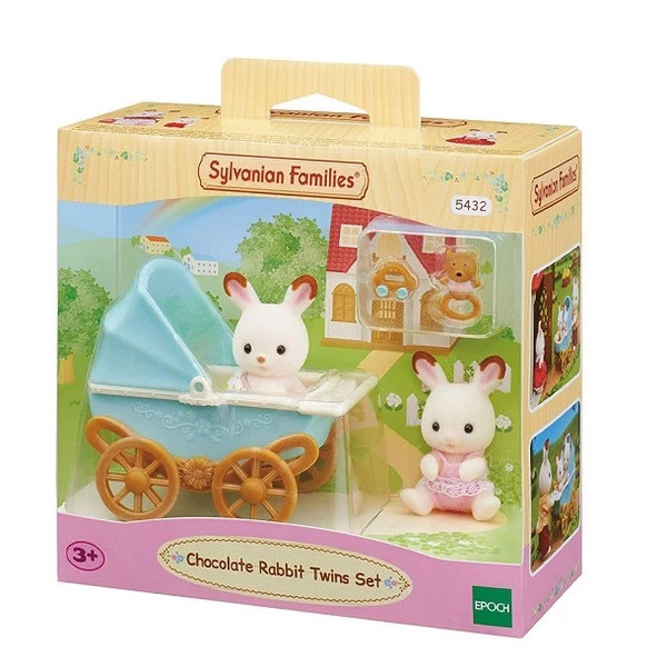 Mainan Koleksi Sylvanian Families Chocolate Rabbit Twins Set