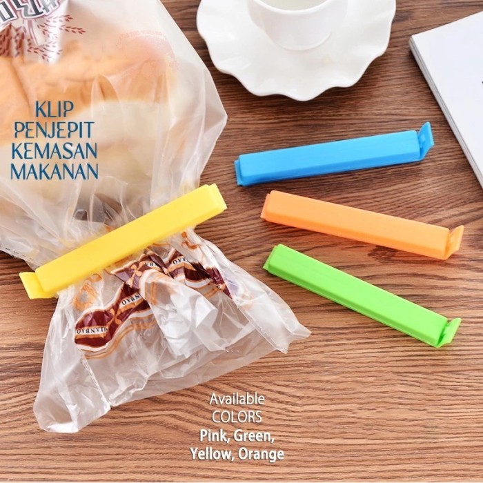 Sealing Klip Segel Plastik Ziplock Pouch Makanan Klip Snack Penjepit Plastik Makanan Roti Buah Karet Penutup Makanan Clip Kemasan Snack Food Sealer Cemilan Ringan Segel kantong makan kedap udara