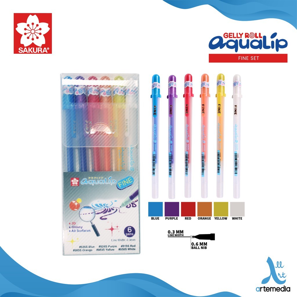 

Gramedia Surabaya - Sakura Aqualip fine 3D Color Set Bolpen