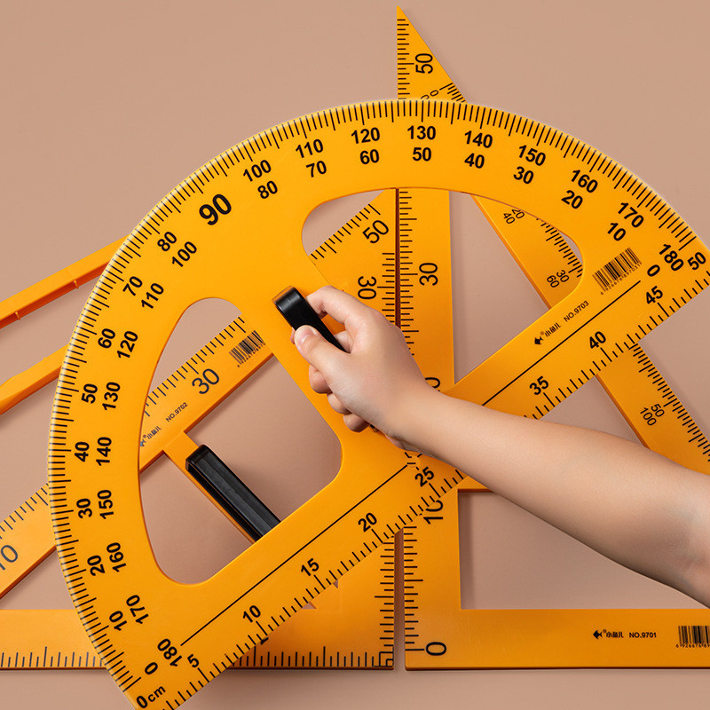 

Teaching Triangle Ruler Protractor Compass Math Drawing Instruments For Teachers Educational Stationery 50/100cm Straight Ruler