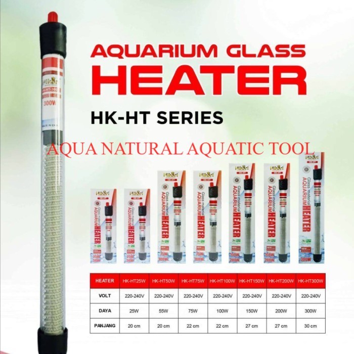 heater kaca heater aquarium HIKARI HK HT 25 WATT 50 WATT 75 WATT 100 WATT 150 WATT 200 WATT 300 WATT