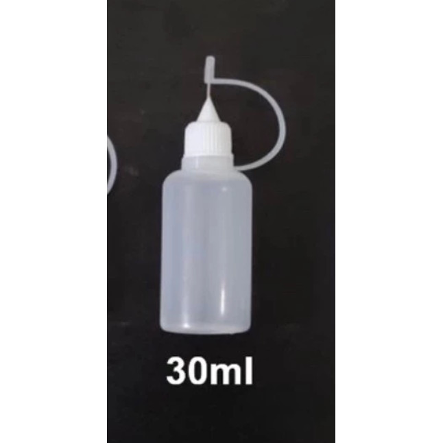 Botol tetes jarum 30ml kosong plastik lem  henna inai tinta  glue sauce bento liquid 30 cc ml 30cc