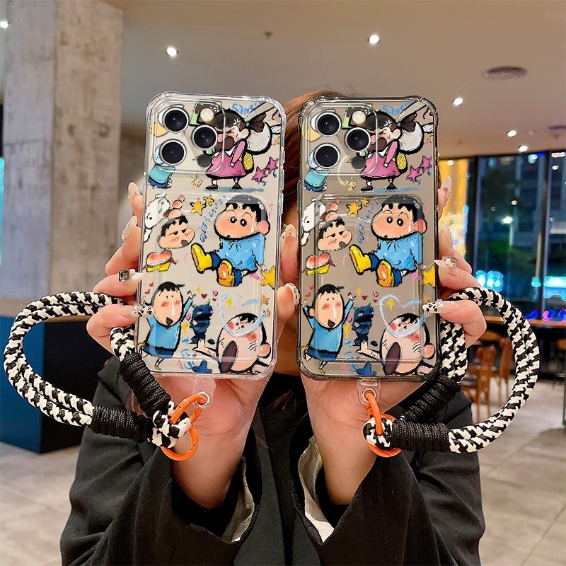 For iPhone 16 ProMax phone case 8/XR/15/Fashion 7 Cartoon Plus soft rubber 6s lanyard SE new model 1