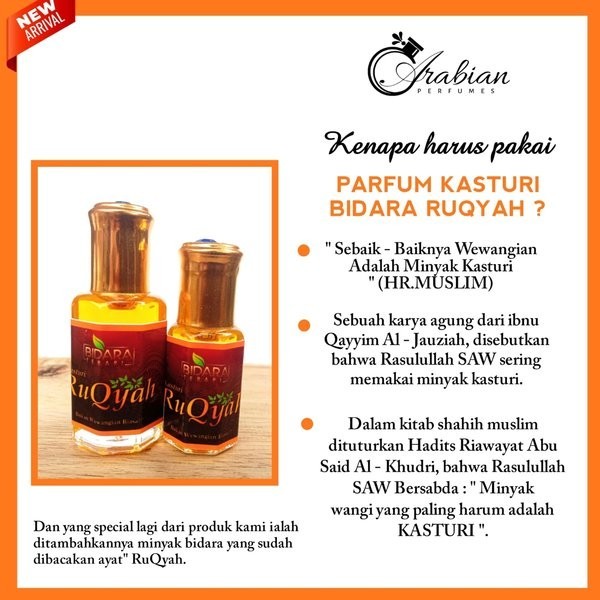 SALE -Promo Parfum Kasturi Ruqyah Bidara Anti Sihir Gangguan Jin 6ml Diskon