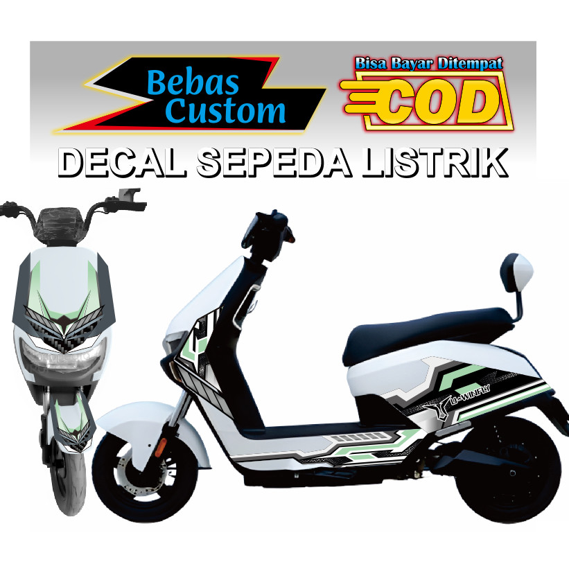 STIKER Uwinfly M70 M75 Sepeda Listrik DECAL STRIPING SETIKER Merek Genio Selis Pacific United Viar S