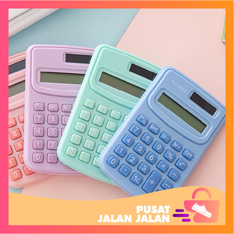 

PJJ - 6483 Kalkulator Saku 8 Digit Portable / Kalkulator Mini 8 Digit / Pocket 8 Digits Calculator / Kalkulator Saku Macaroon