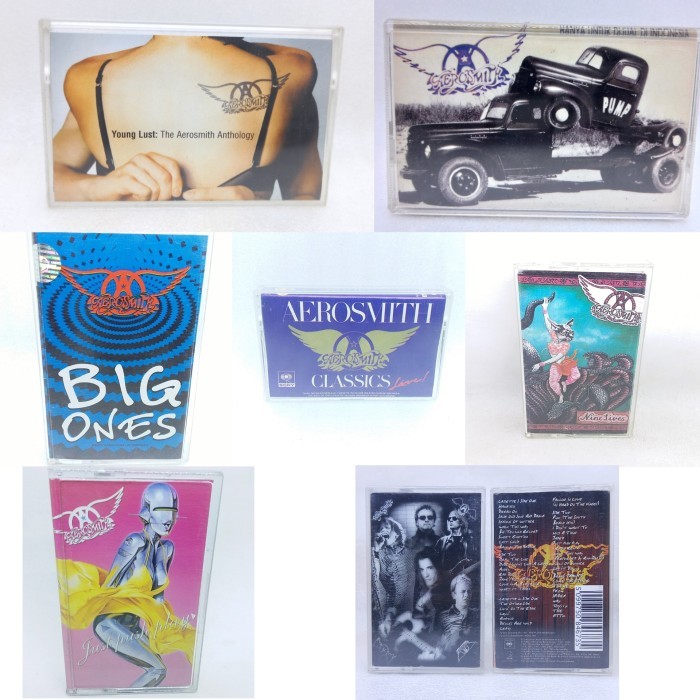 Kaset pita AEROSMITH - greatest hits - ultimate - young lust the anthology - the very best of - pump