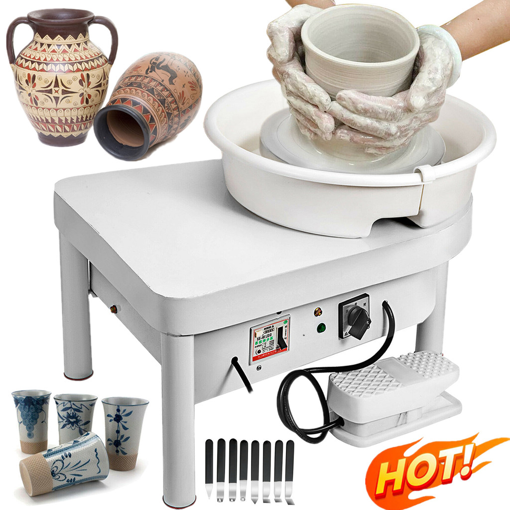 

VEVOR 25cm Electric Wheel Pottery Lathes Machine 350W Ceramic Clay Ceramic Wheel Machine wheel machine DIY Free Ship for EU