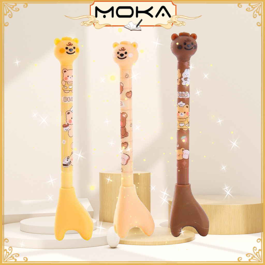 

MOKA PEN GEL STAND BEAR / PULPEN LUCU MOTIF BERUANG / PEN GEL BEAR