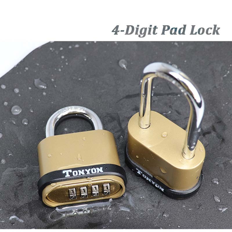 4 Digit Gembok Padlock Anti Air Gembok Anti Maling Pagar Rumah Gembok Kunci Pagar Rumah/Gembok Alarm