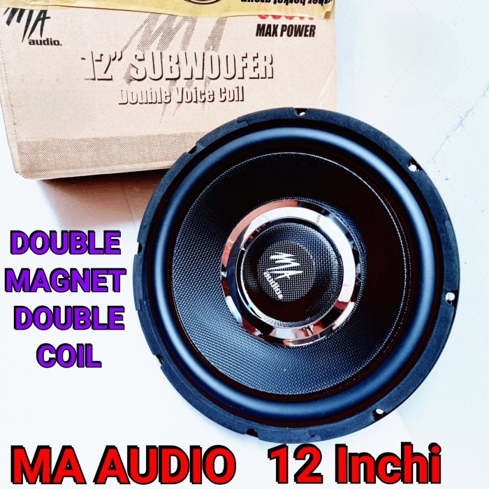 MS99 Subwoofer 12 inch MA AUDIO MA-1224 Double Coil Magnet Subwofer Mobil 12inch MA 1224