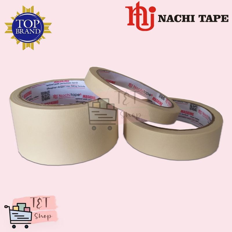 

[RFMOTOR] Isolasi Solasi Solatip Lakban Kertas Masking Tape NACHI 12 24 48 mm x 20 yard