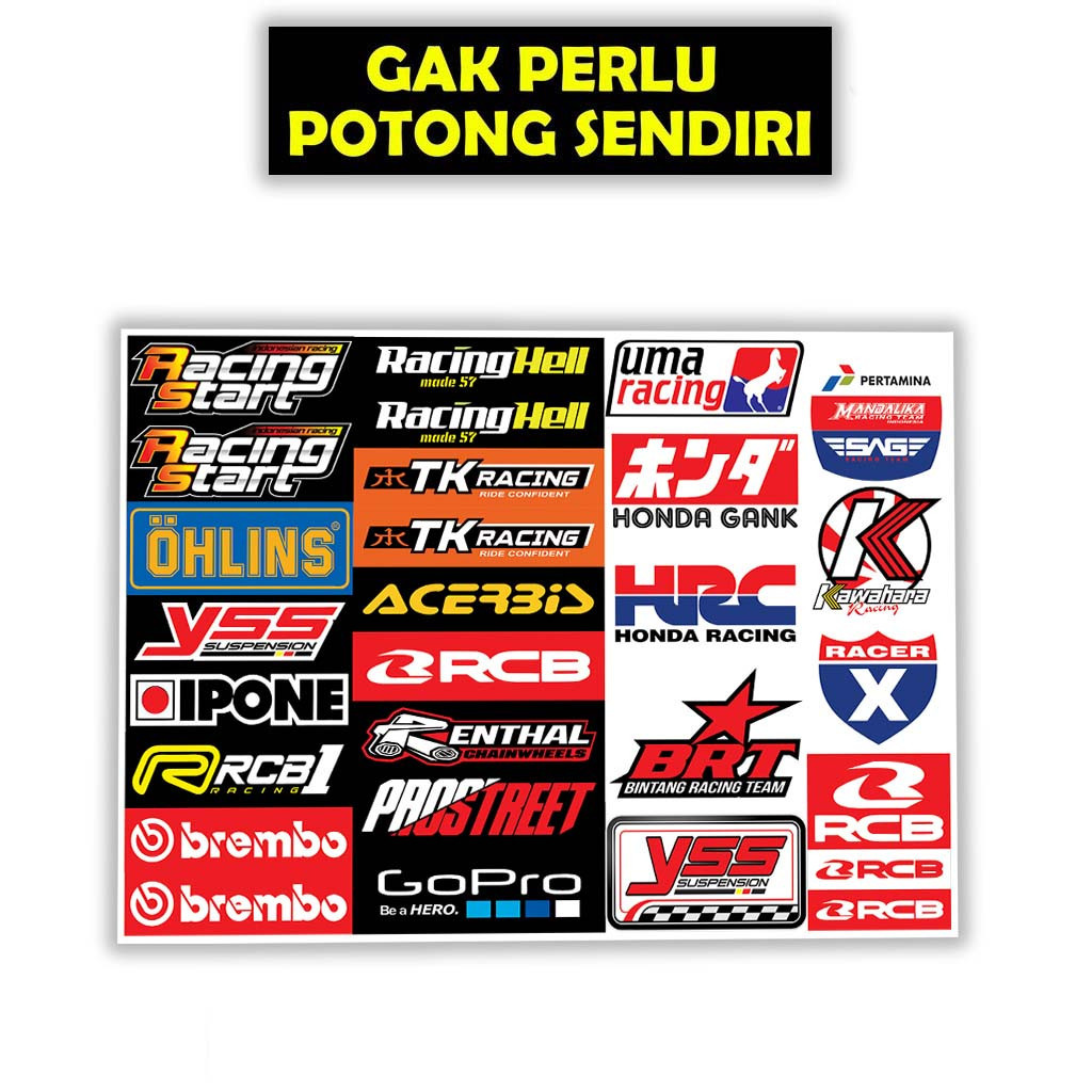 Stiker Pack Sponsor Racing, Stiker Motor, Sticker Motor, Stiker Motor Keren, Stiker Racing Motor
