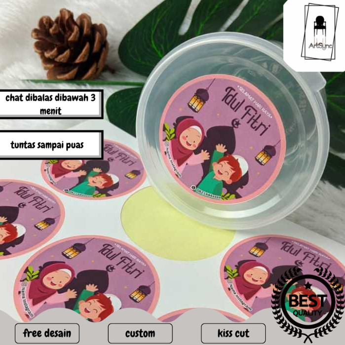 

Syncart 2-4 Cetak Sticker Label Bulat Idul Fitri Stiker Lebaran Toples Label Kue Lembaran A3+