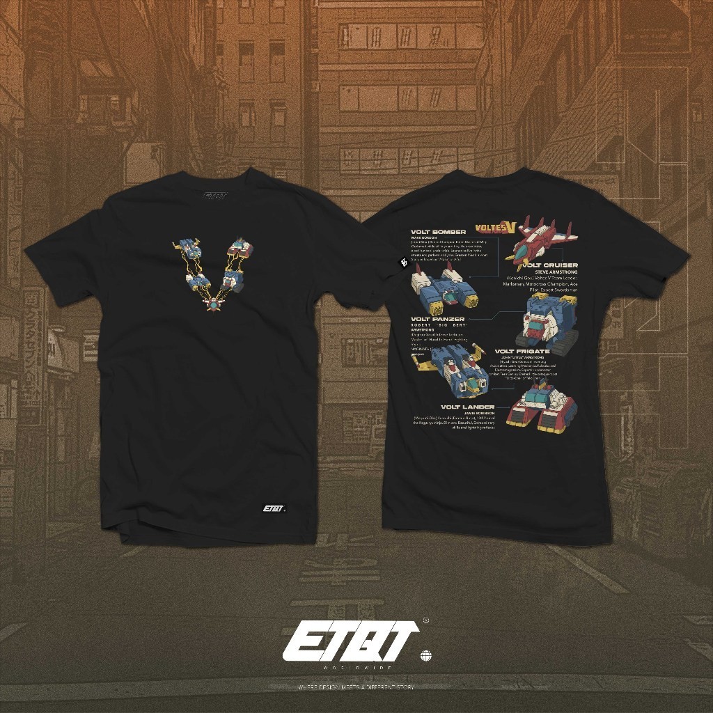 ETQT Anime Oversized Shirt - Unisex - Anime Shirt - Voltes V - Voltes V v3