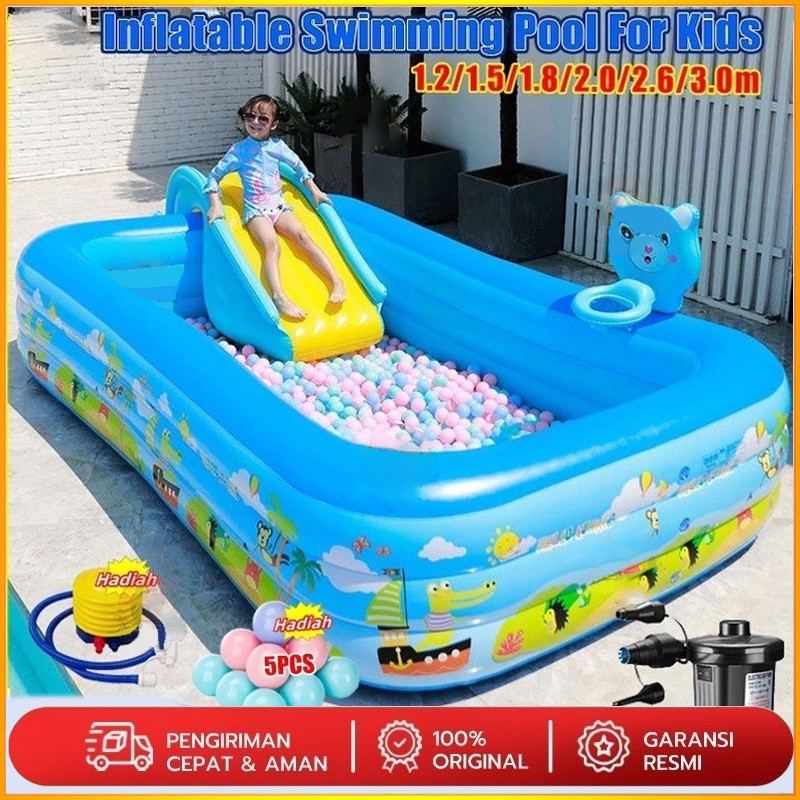 [# Beli 1 Dapat 7 #]120cm/150cm/180cm/210cm/260cm/300cm kolam renang anak pompa/kolam renang anak ko