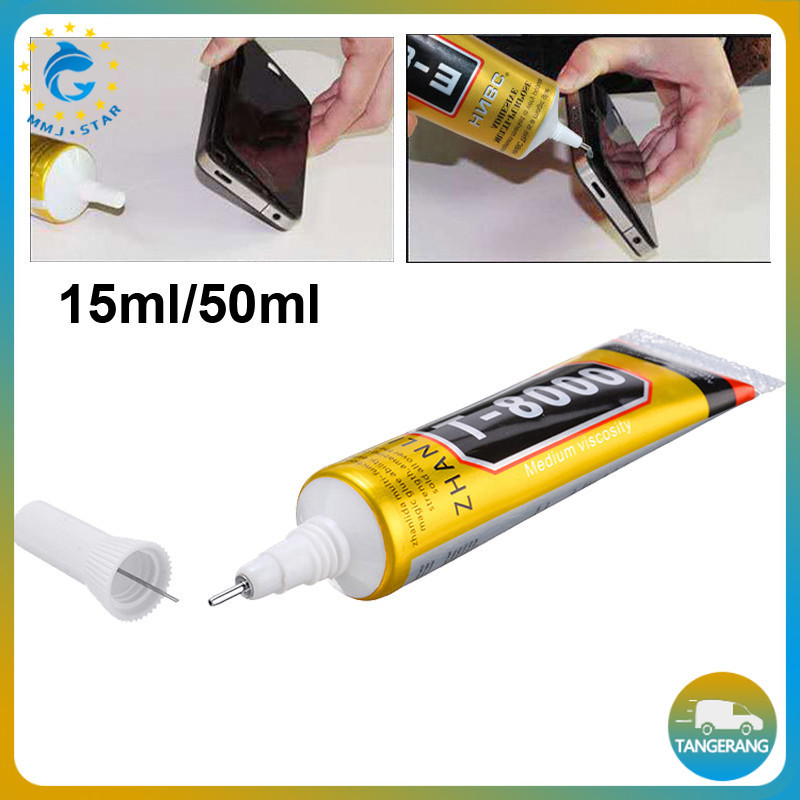 

15ml/50ml Lem Serbaguna Optik Clear Liquid Glue T8000 Untuk Touchscreen Layar HP Perekat Transparan Kuat