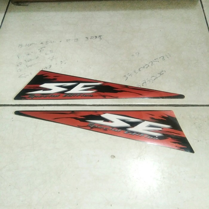 Sepasang Stiker striping Body belakang Ninja rr new SE oren 2014