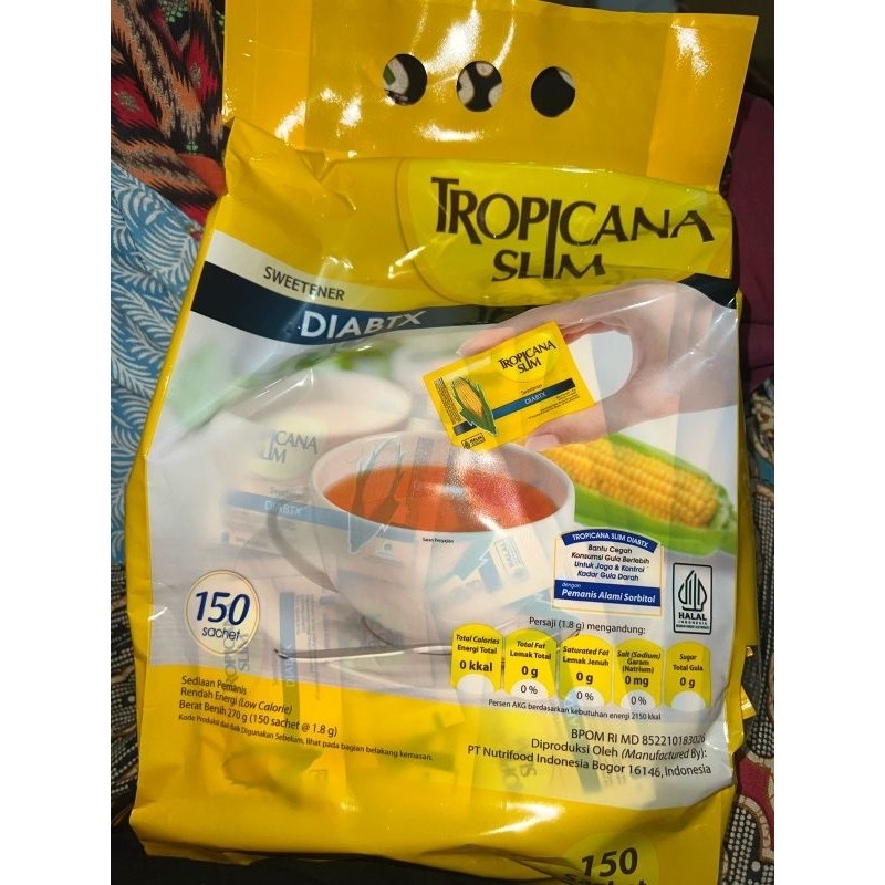 

Tropicana Slim DIABTX Diabetix Per Box isi 150 sachet Gula Diabetes