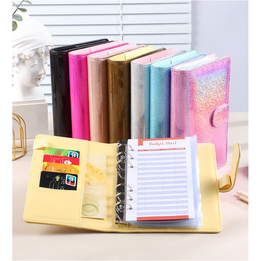

A5 A6 Laser Glitter Notebook Notepad Pink Kawaii Planner Scrapbook Gift Soft Cover Creative School Supplies Journal Diary