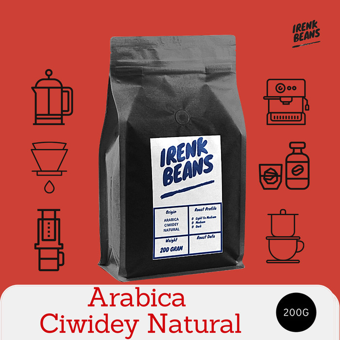 

Kopi Arabika Ciwidey Natural 200g Biji Bubuk - BUBUK KASAR