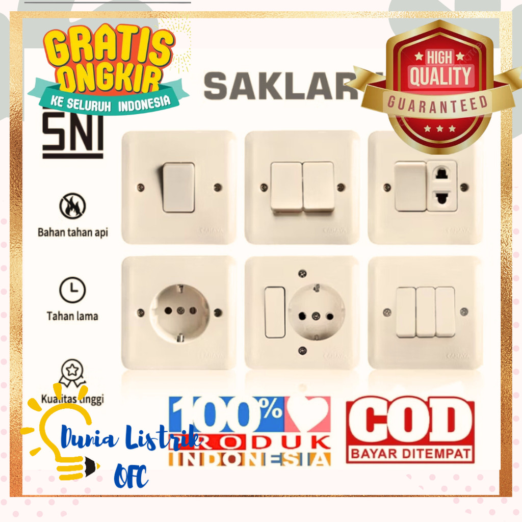 Ib Stop Cahaya SC-104 Stop Kontak Tanam Cahaya Stop Kontak Tanam Tembok Cahaya SC 104 Stop Kontak In