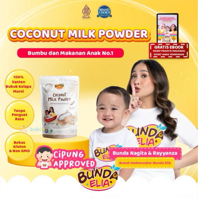 

New Bumbu Bunda Elia Coconut Milk Powder / Santan MPASI / Santan Anak / BB Booster MPASI / Santan Organik / Lemak MPASI / Lemak Bayi / Penambah Berat Badan Bayi / Penambah Berat Badan AnakPremium