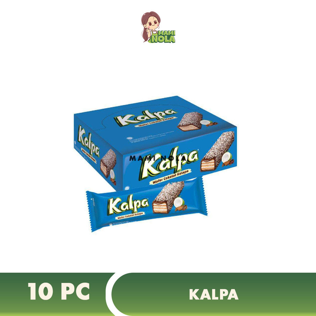 

Kalpa Wafer Biscuit Bersalut Coklat Taburan Kelapa 1 box isi 10 pc