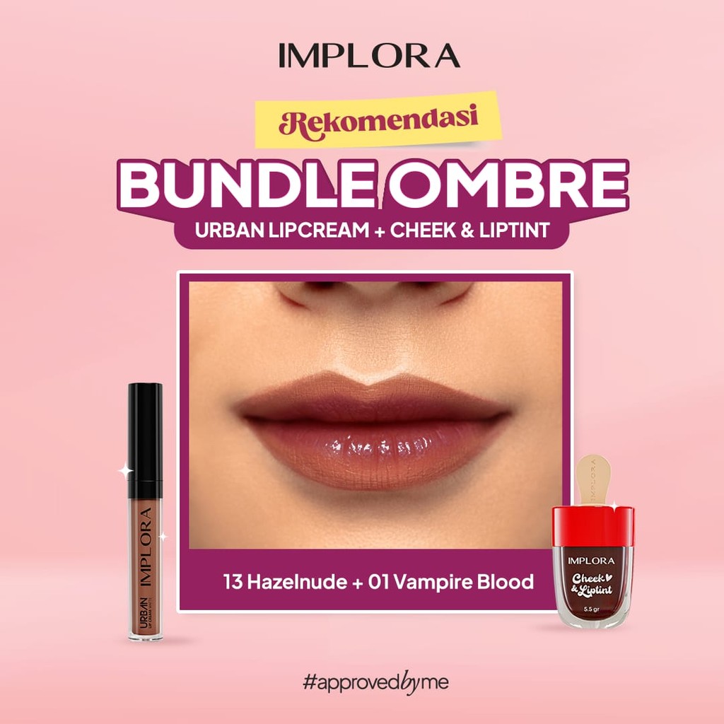 [BUNDLE OMBRE] Implora Urban Lip Cream + Cheek Liptint