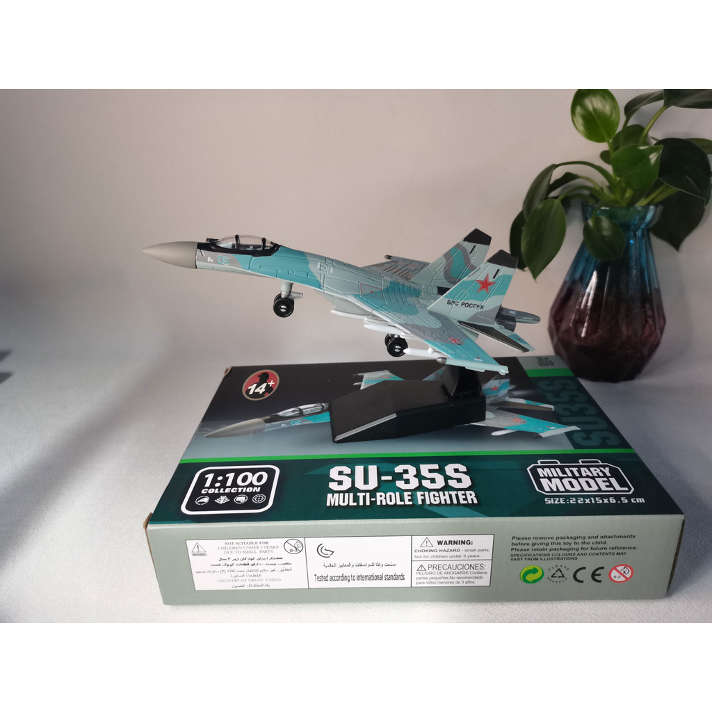 1:100 Scale Modern Russian Military Fighter Model SU-35 Modern Military SU-35S Assemble Collection T