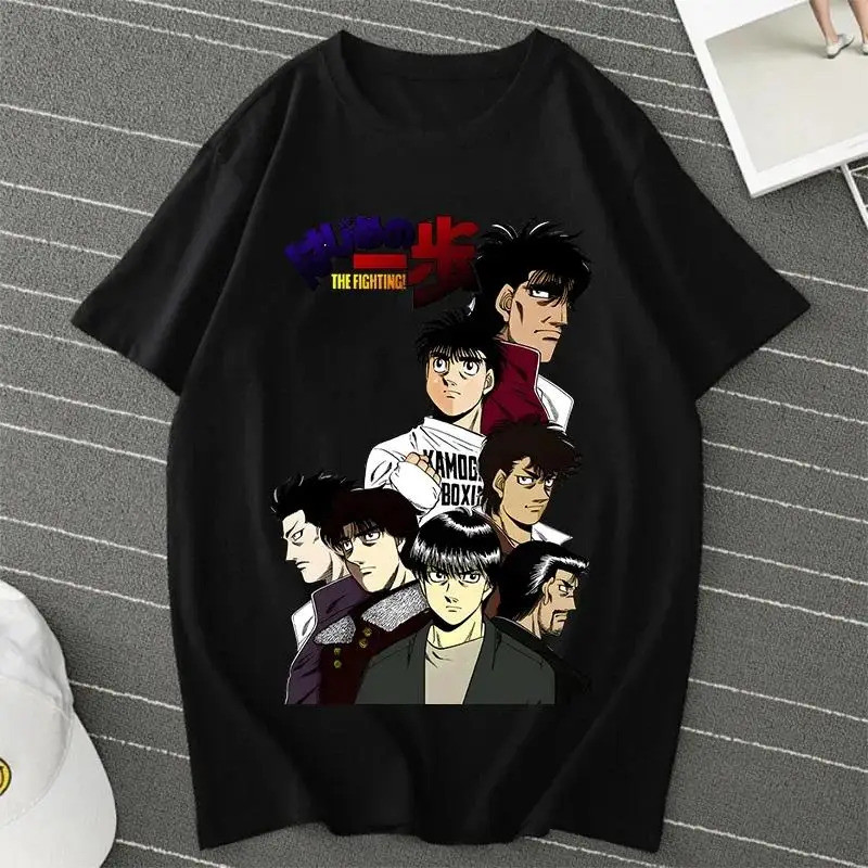 Kaos Gym Tinju Anime Hajime No Ippo Kamogawa Makunouchi Takamura Celin KGB Cetak Kaos Santai Ukuran 