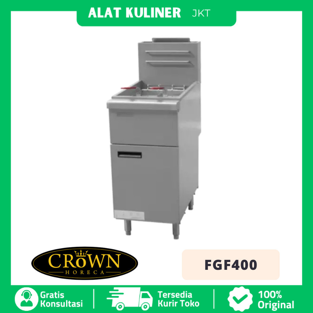 STANDING GAS DEEP FRYER CROWN HORECA FGF400 FRYER GAS STANDING ORIGINAL