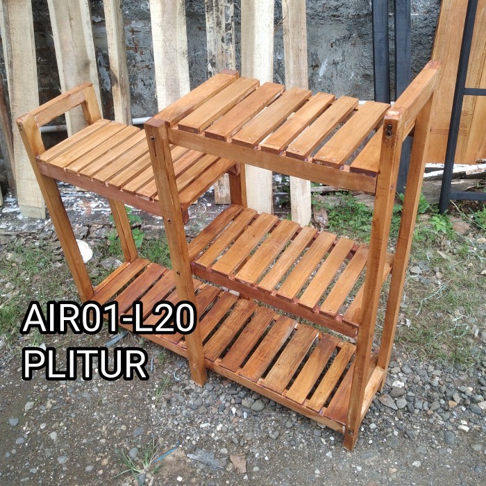 "D.LTA" - TERMURAH rak galon dispenser kayu susun - meja magic com serbaguna kayu dapur - gosok halu
