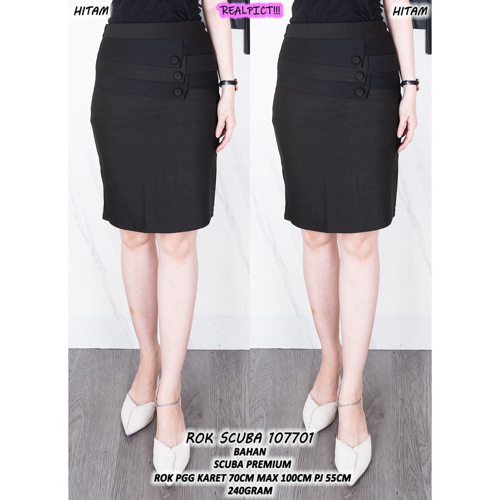 ROK SCUBA 107701  #pakaian setelan dress atasan blouse kemeja