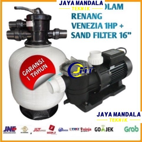 Pompa Air Kolam Renang 1HP Sand Filter 16" Paket Kolam Renang 1 set