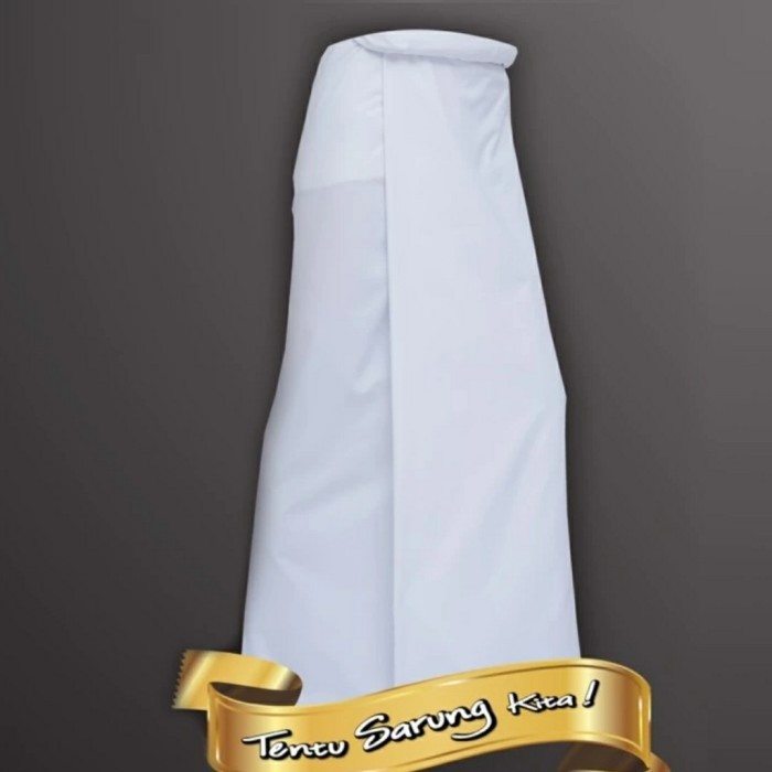 SARUNG WADIMOR PUTIH POLOS // SARUNG DEWASA // SARUNG PUTIH - TUMPAL