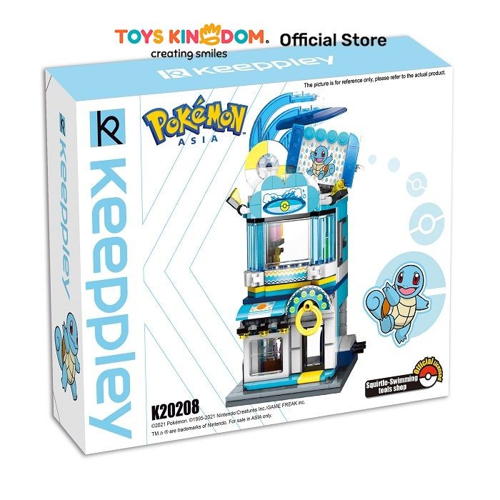 Toys Kingdom Keeppley Pokemon Squirtle Swimming Tools Shop Kids Toy Toys Block Bricks Set Mainan Men