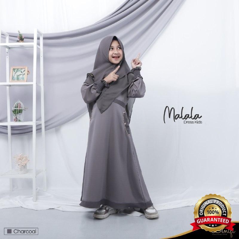 SabilaMall - Malala Kids Baju Gamis Anak Perempuan Simple Premium by Mouza