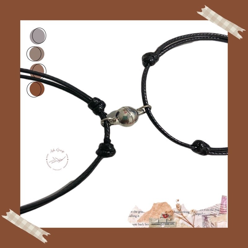 WRSR27 Sepasang (2pcs) Gelang Couple Lonceng Magnet / Gelang Couple Terbaru Rd ps3