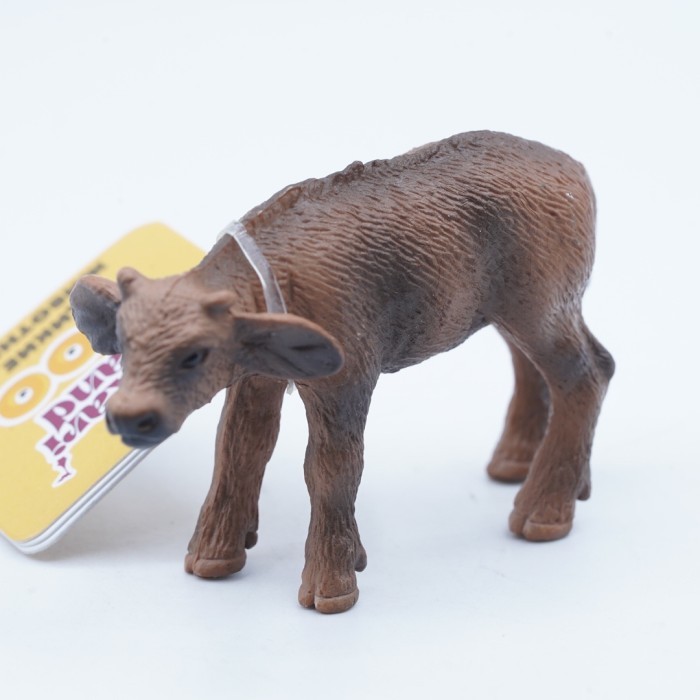 African Buffalo Calf Anak Kerbau Afrika Mainan Figure Binatang Miniature Hewan Animal Figurine Pajan
