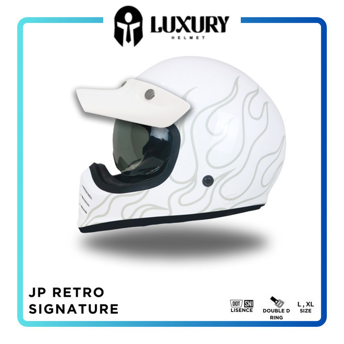 MS Helm Cakil - Helm JP RETRO SIGNATURE - SG13 - NOMADENS - Classis - BrokenWhite, XL