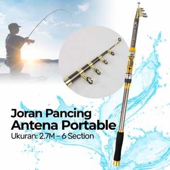 Joran Pancing Antena Kekuatan 20 kg Portable Carbon Fiber Rod Material Berkualitas
