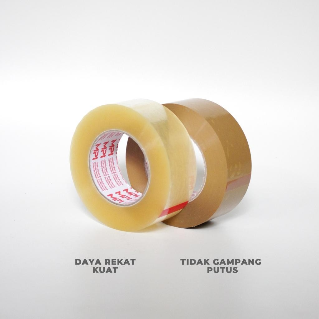 

Lakban Tebal Bening dan Coklat 45 mm x 200 Yard - Master Pack Indonesia